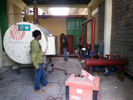 1t/h Electric Heating Boiler For Ethiopia University Kitchen