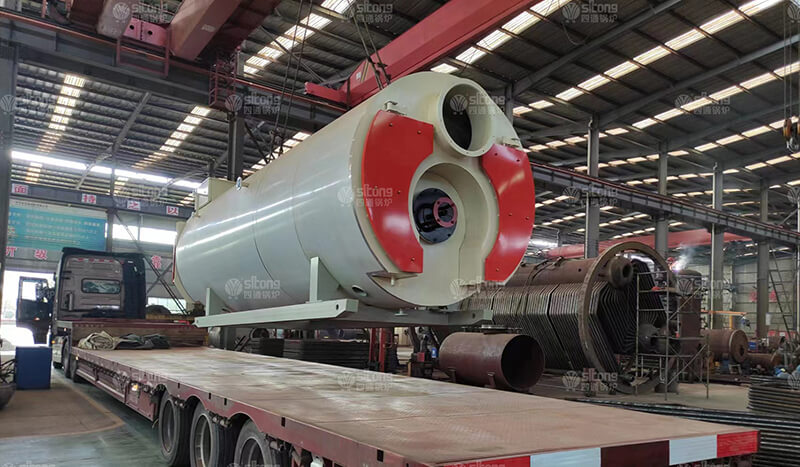 2 Sets of 6 ton Natural Gas Fired Steam Boiler Used for Production of Bamboo Fiber in Russia~