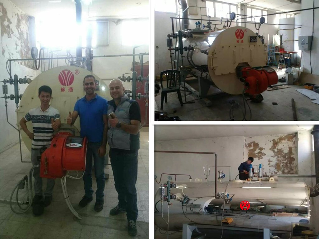 Sitong Boiler Technical Team Debugs 1 ton Gas Fired Steam Boiler in Lebanon
