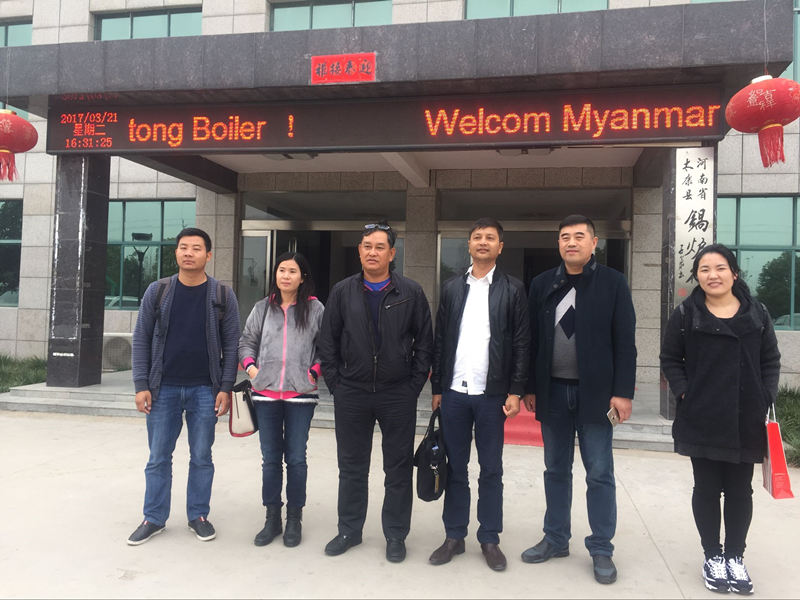 Myanmar Customer Visited Sitong Boiler for Oil Gas Boiler
