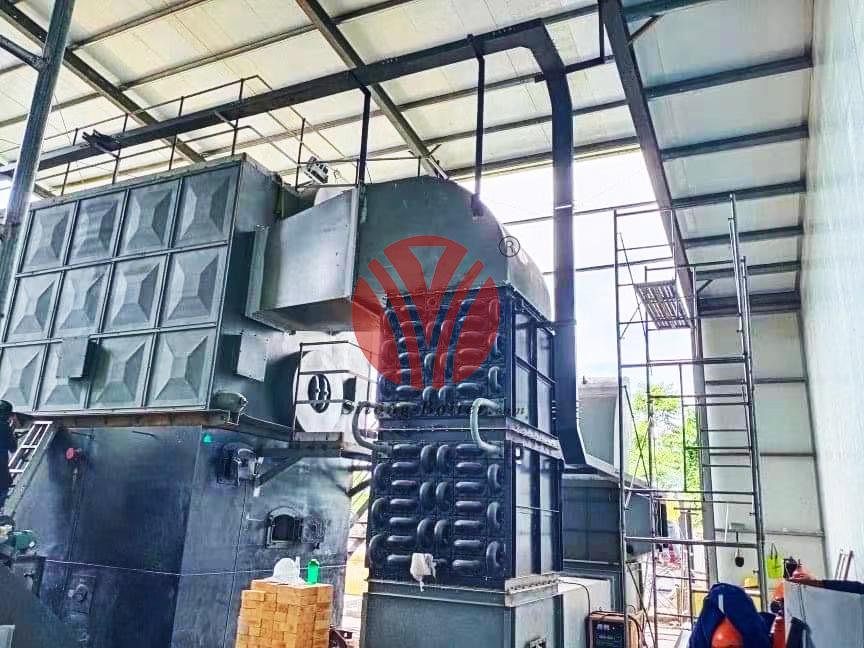 8 ton Biomass Fired Steam Boiler Used for a Coconut Products Factory in the Philippines